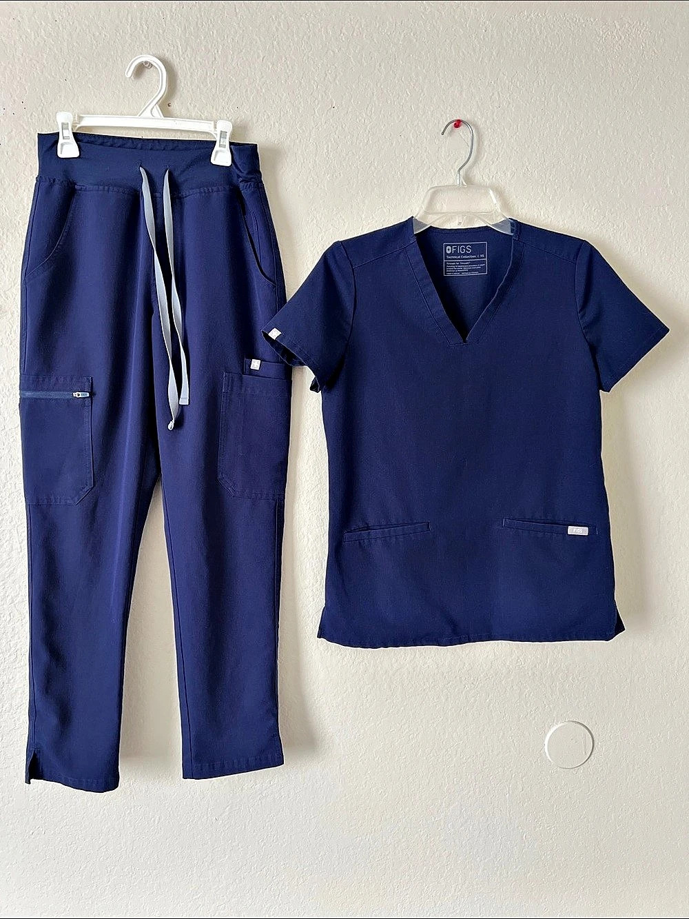 EUC FIGS SET High Waisted Yola Pants and Casma 3-pocket Top Navy Size XS/P